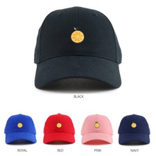 Orange Patch Youth Size Brushed Cotton Structured Baseball Cap - FREE SHIPPING