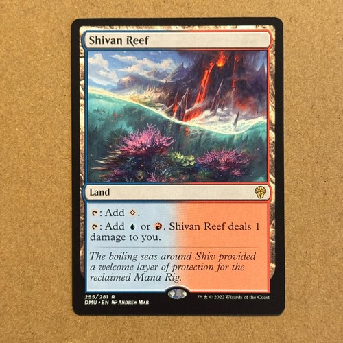 MTG ~ PLAYSET ~ 4x Shivan Reef ~ DMU Dominaria United ~ #255 ~ Rare Land ~ NM - Picture 6 of 9
