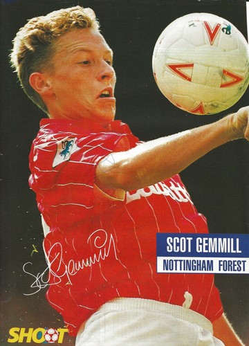FOTO FIRMADA POR SCOTT GEMMILL ~ NOTTINGHAM FOREST EVERTON LEICESTER ESCOCIA (2) - Imagen 1 de 2