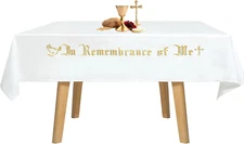 Large in Remembrance of Me Embroidery Altar Frontal Holy Communion Table Cloth C