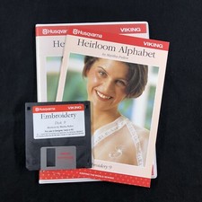 Heirloom Alphabet Embroidery Designs Disk 9 for Husqvarna Viking Designer 1