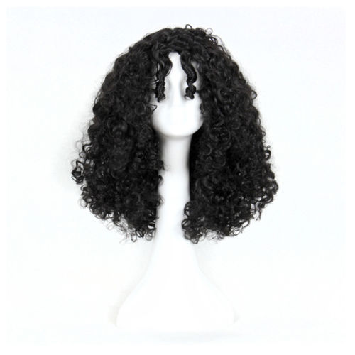 Women Curly For Cosplay Afro Black Wig Mother Gothel Halloween Full Wig+Wig Cap - Picture 1 of 3