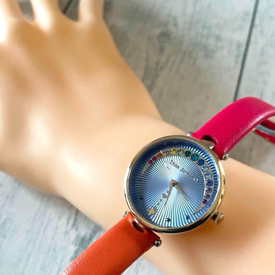 【美品】STAR JEWELRY 腕時計 クリスタルガラスウォッチ ラウンド STAR JEWELRY Watch Crystal Glass Watch Round Used From Japan