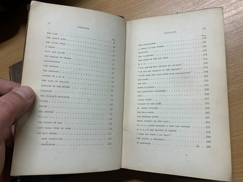 *RARE* 1860 "POEMS OF ALFRED TENNYSON" VOLS 1 & 2 USA HARDBACK BOOKS (P6) - Picture 8 of 24