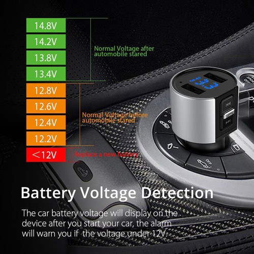 Bluetooth FM Transmitter KFZ Auto Radio MP3 Player Dual USB Ladegerät Adapter DE - Bild 14 von 17