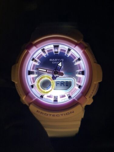 Casio Baby-G Pink BGA-280PM-7A Resin Strap Women Watch White Original New - Picture 5 of 6