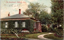The Greenhouse, Bellevue, Ohio - 1908 Posted Divided Back Postcard