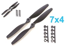 2PCS 7x4" 178x102mm Slow Flyer SF Electric Propeller with Adapter US SELLER/SHIP
