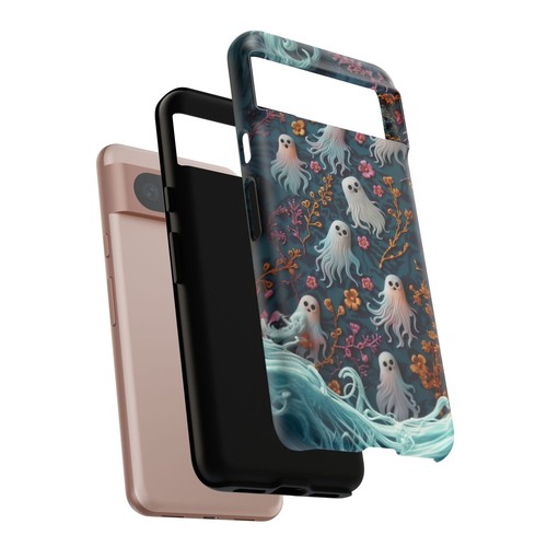 Halloween Ghost Boo Flower Phone Case for iPhone, Samsung Galaxy, Pixel - Picture 194 of 194
