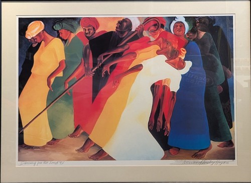 Gerahmt, Dancing For The Lord, Lithographie, Bernard Stanley Hoyes, signiert