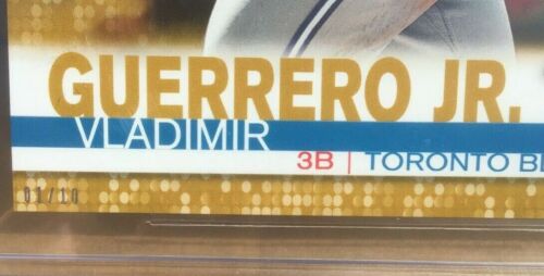 Carta Rookie 2019 Topps Gold 5x7 Jumbo Vladimir Guerrero Jr. #700 1/10 BGS 9,5 - Foto 4 di 6