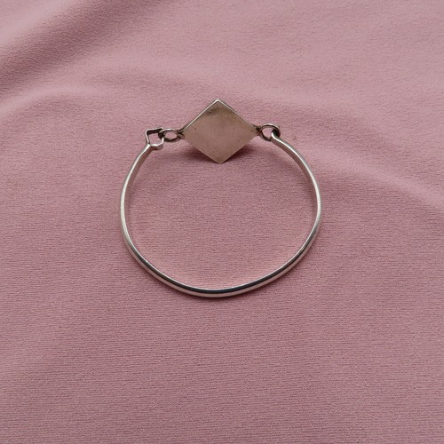 Taxco Sterling Silver Bracelet Vintage Mexico Bangle Amber Hinged Cuff 797c - Picture 8 of 12