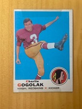 CHARLIE GOGOLAK 1969 TOPPS WASHINGTON REDSKINS CARD #205