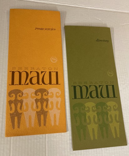 Sheraton Maui Room Menu Kaanapali Beach Laiulani Hawaii VTG 1960s Tiki Bar Decor