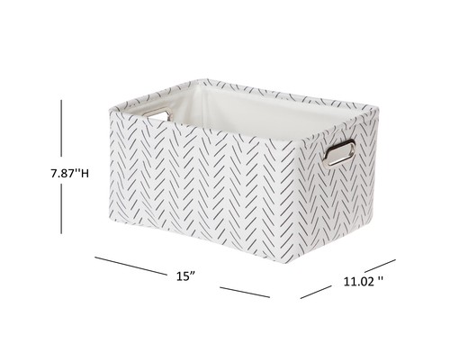 CANVAS STORAGE BINS Basket with Handles 15"x11"x8" - Picture 5 of 13