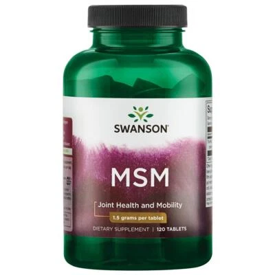 Swanson MSM 1.5 g 120 Tablets, Joint Support, Immune System & Skin Health