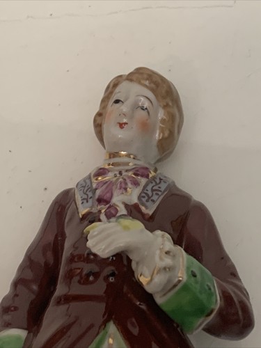 VINTAGE PORCELAIN SET OF 2 FIGURINE HAND PAINTED IN OCCUPIED JAPAN FANCY LADY&GE - Picture 10 of 12