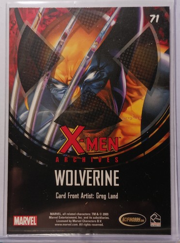 2009 Rittenhouse Archives X-Men BASE 071 Wolverine - Foto 3 di 3