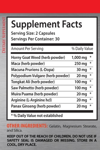 Pasak Bumi - Horny Goat Weed Extreme - Sexual Performance Enhancement Pills 3B - Picture 2 of 6