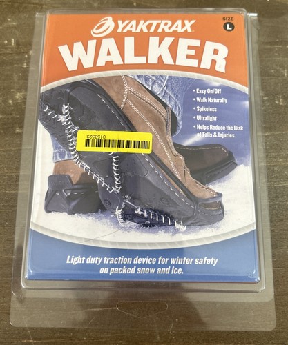 Yaktrax Black Walker Traction Cleats for Snow & Ice Traction Size Large - 第 1/3 張圖片