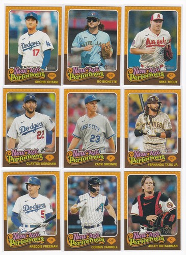 2024 Topps Heritage NEW AGE PERFORMERS Complete Insert Set (all 25 cards) - Picture 2 of 7