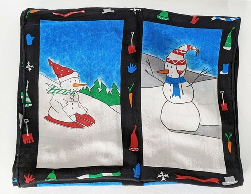Bufanda de seda 100% hecha exclusivamente para temporadas muñecos de nieve trineo de esquí patín - Imagen 3 de 8