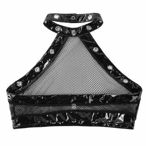 Sexy Women Leather Bustier Bralette Bra Top Cami Vest Crop Top Tank Blouse Party - Picture 27 of 42