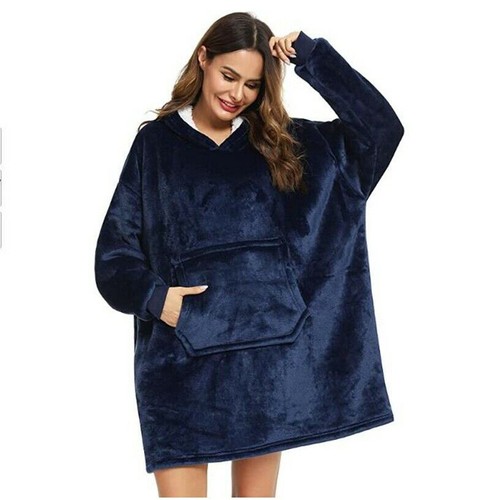 UNISEX Hug Snug Fleece Hoodie Blanket Ultra Plush Hooded BIG OODIE Oversized UK - Picture 22 of 42