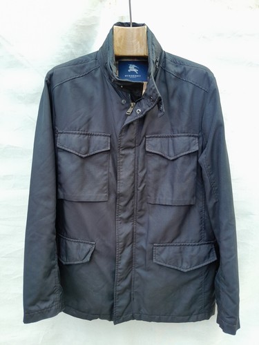 Burberry Jacke Herren Medium Schwarz Militär Wattiert Nova Check Futter Made Spain - Bild 11 von 22