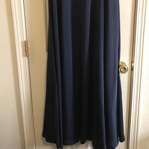 Vestido largo sin mangas Kay Unger para mujer talla 6 (etiquetado talla 4) azul marino - Imagen 8 de 11