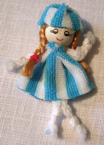 APPLIQUE POUPEE CHIFFON ROBE RAYURE Embellissement Mercerie Couture Scrapbooking - Picture 4 of 6