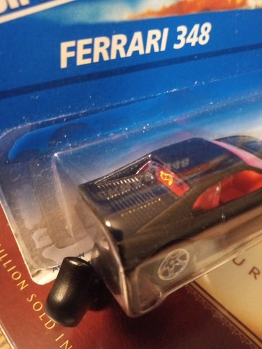 Hot Wheels 1996 BLUE CARD- Ferrari 348 DIECAST METAL METALLIC BLACK Collec. #443 - 第 5/8 張圖片