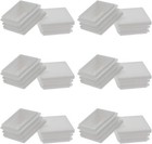 12Pack 38mm (1 1/2 Inch) Square White Plastic Plug, Inch), 