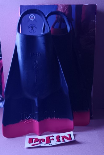 Pinne Da Fin Hawaii Swim Fins modello Pro taglia ML 9-10 surf nere e rosse nuove.