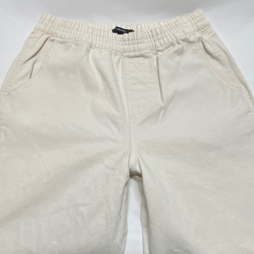 Forever 21 Linen Blend Jogger Women's Small Cream Heavy Cotton Elastic Waist EUC - Picture 15 of 15