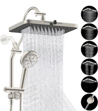 13 Inch High Pressure Shower Head Combo Handheld Spray with Extension Shower Arm