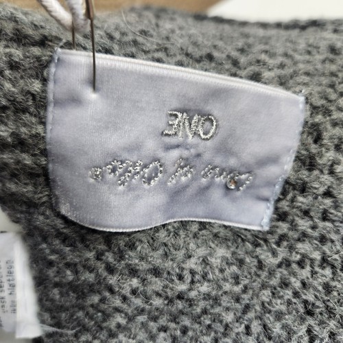 Line of Oslo Wool Alpaca Blend Gray Knit Scarf-12x74" NWT - Picture 5 of 7