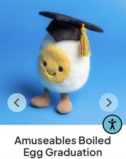 JELLYCAT Boiled Egg Graduation- Authentic - HTF - Brand New w/ Tags  Gift Bag