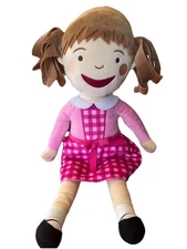 Pinkalicious Victoria Kann 15” Plush Doll Toy Kohls Cares Pink Plaid Dress