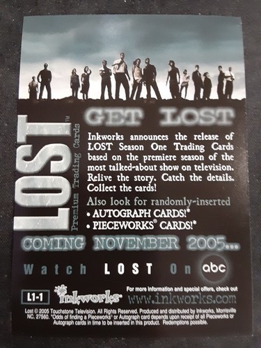2005 Inkworks LOST Season 1 Promos Cast #L1-1 0c41 - Bild 2 von 2