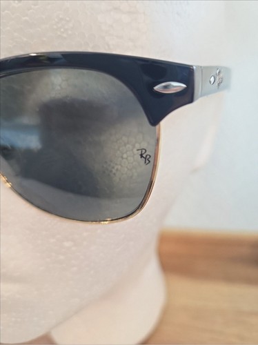 Ray Ban Sunglasses Clubmaster Unisex 30164920138 Gold Frame, Gray Lenses - Picture 6 of 11