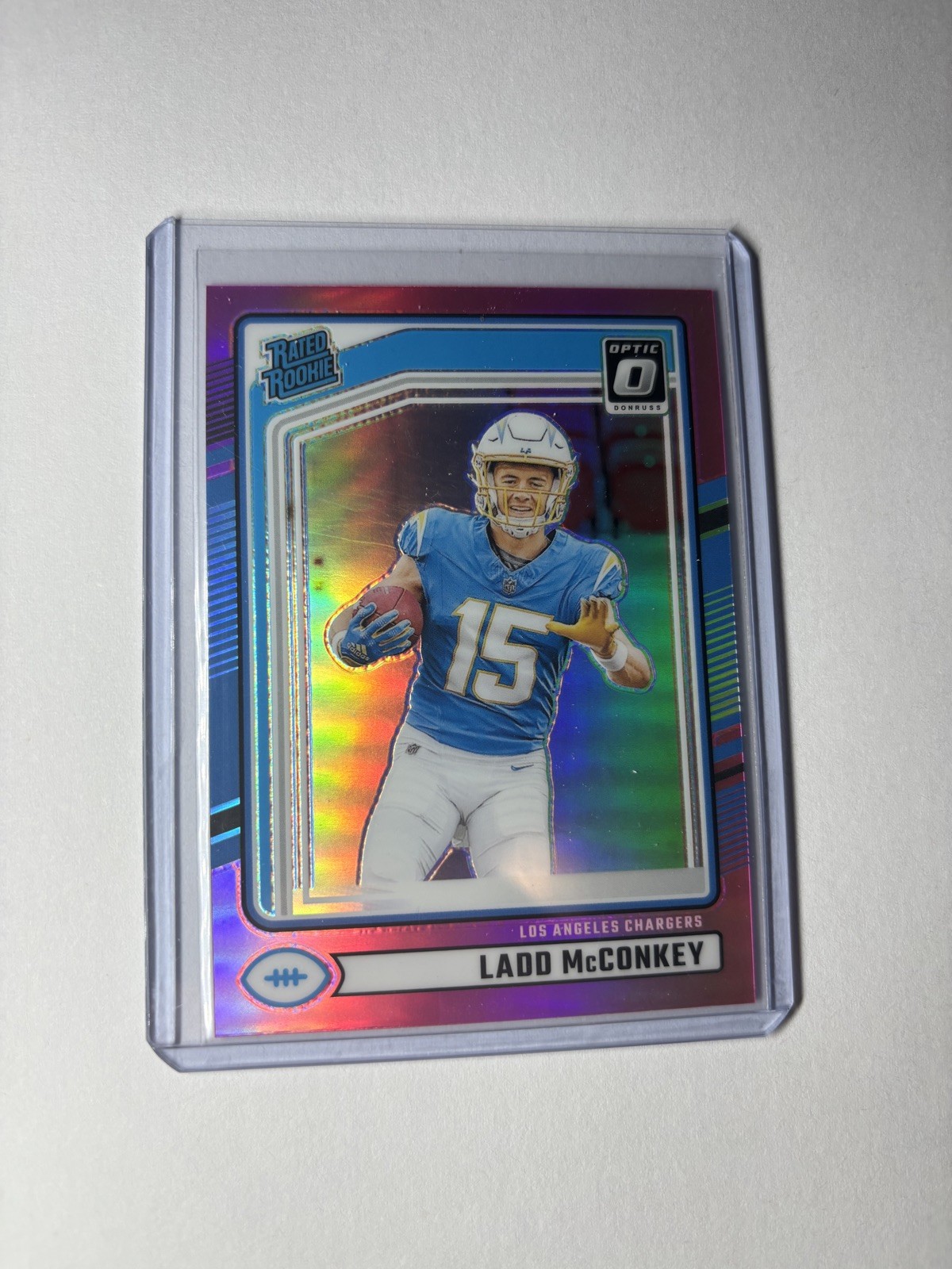 2024 PANINI DONRUSS OPTIC PINK PREVIEW RATED ROOKIE #328 LADD MCCONKEY RC