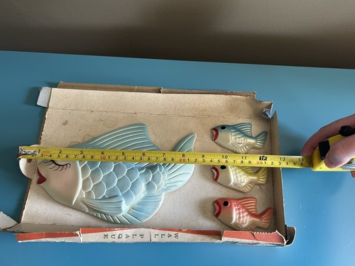 Vintage Miller Studio Chalkware Fish Hanging Wall Décor - Kitschy - Picture 7 of 13