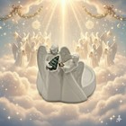 NEW YANKEE CANDLE CHRISTMAS WHITE ANGELS TREE STAR LARGE JAR HOLDER FREE SHIP