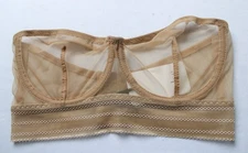 Else Women's Bare Underwire Longline Strapless Bra DH3 Caramel 34D NWT