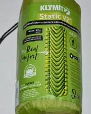 klymit static V2 insulated camping air mattress lightweight sleeping pad