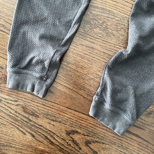 Lululemon Gray At Ease Textured Double Knit Cotton Joggers Tapered Training Sz L - Picture 2 of 6