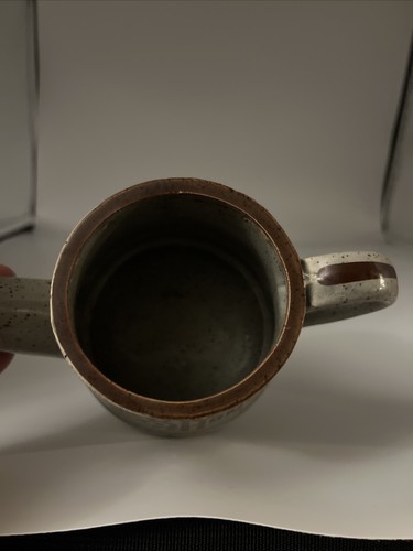 Home Sweet Home Vintage Brinn's Japan Keramik gesprenkelt braun Gießkanne Übertopf - Bild 3 von 6