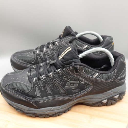 Skechers Shoes Men's 10.5 EWW Black Afterburn Memory Fit Lace-up Sneaker - Bild 2 von 10