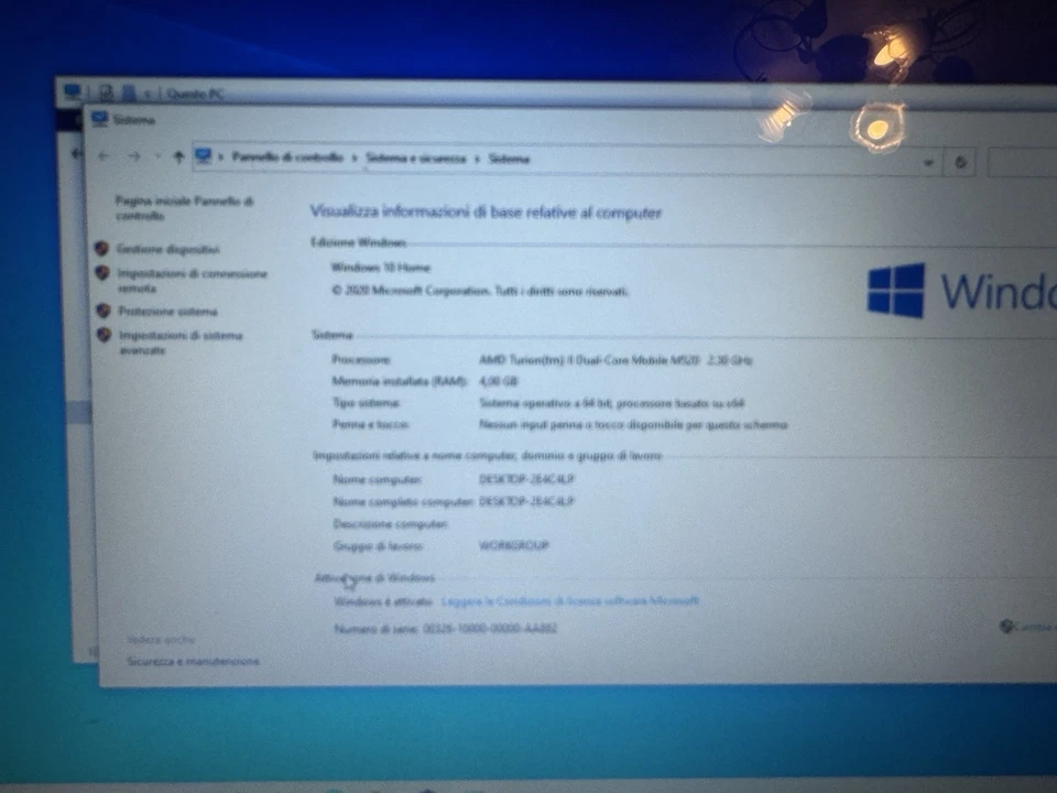 Hp Dv7 17” Amd Turion 4gb Ssd 128 + 500gb Hd - Immagine 3 di 4